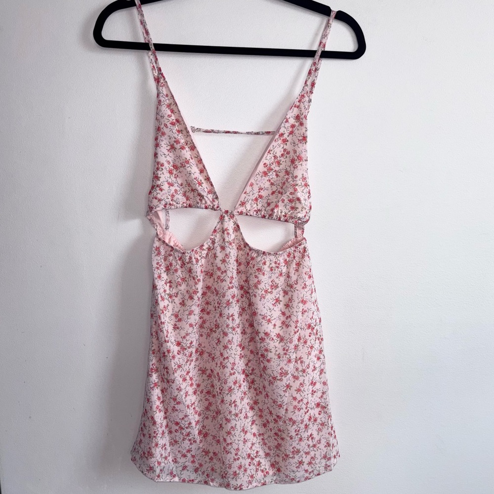 Pink Floral Mini Dress